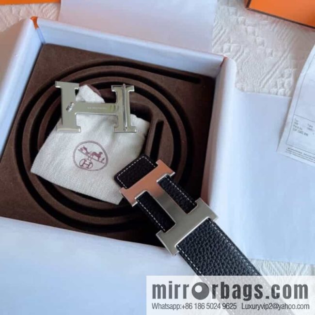 Hermès, the original double-sided version is the classic men\'s 38mm belt with the first layer of leather. - Image 3