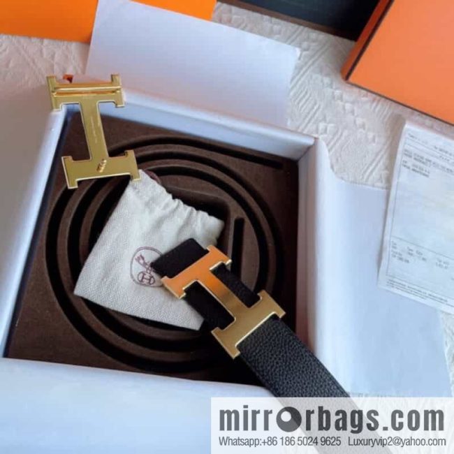 Hermès, the original double-sided version is the classic men\'s 38mm belt with the first layer of leather. - Image 2