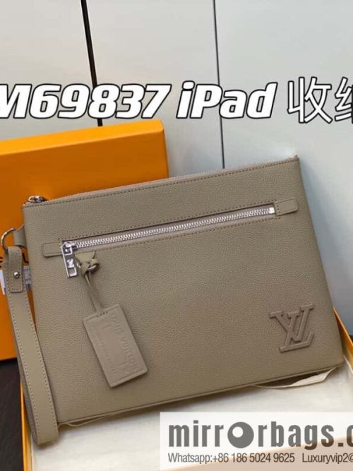 [Original single boutique] M69837 apricot, full leather M82278 clutch bag series