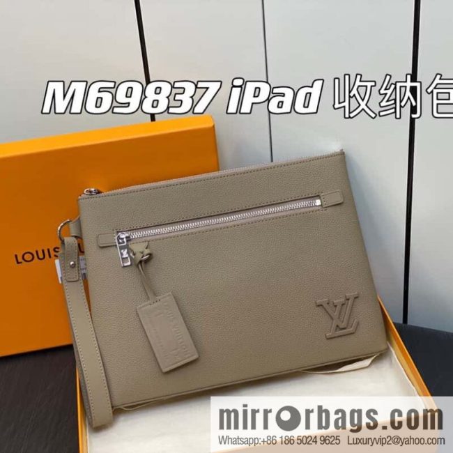 [Original single boutique] M69837 apricot, full leather M82278 clutch bag series