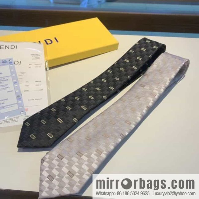 FENDI Fendi FF Letter 100% Top Jacquard Silk Tie