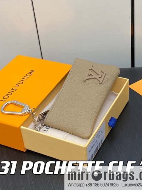 [Original order boutique] M81031 apricot, full leather key bag wallet series POCHETTE CLE key bag
