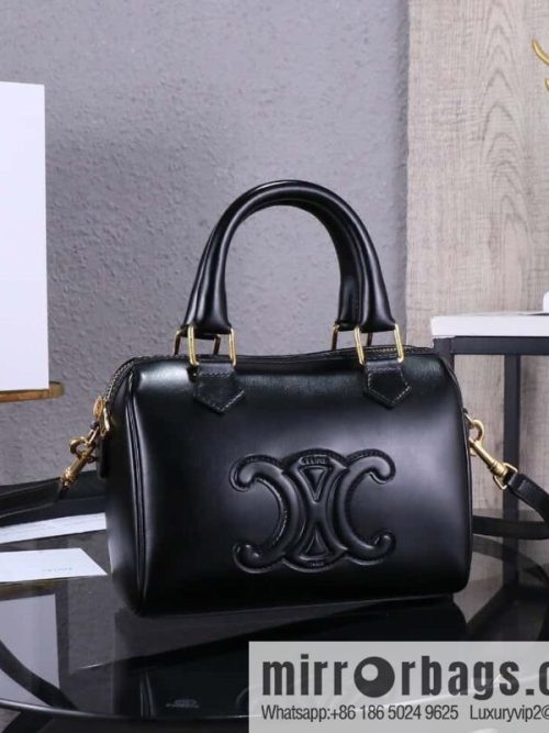 [Premium quality, all-steel hardware 】𝗖𝗘𝗟𝗜𝗡𝗘| small smooth cow leather (fabric) Boston model: 113773