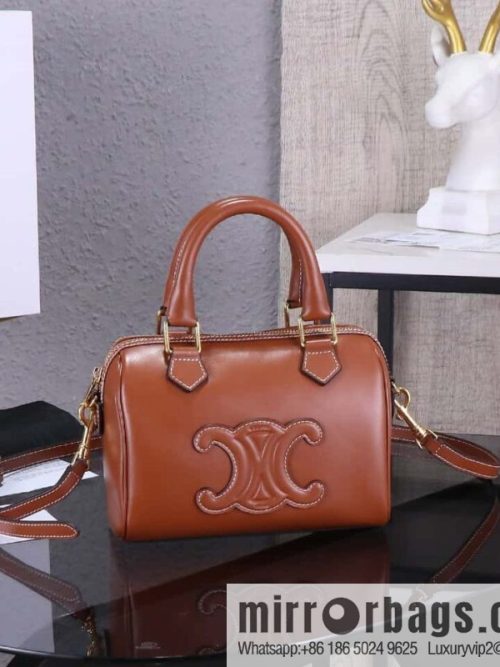[Premium quality, all-steel hardware 】𝗖𝗘𝗟𝗜𝗡𝗘| small smooth cow leather (fabric) Boston model: 113773