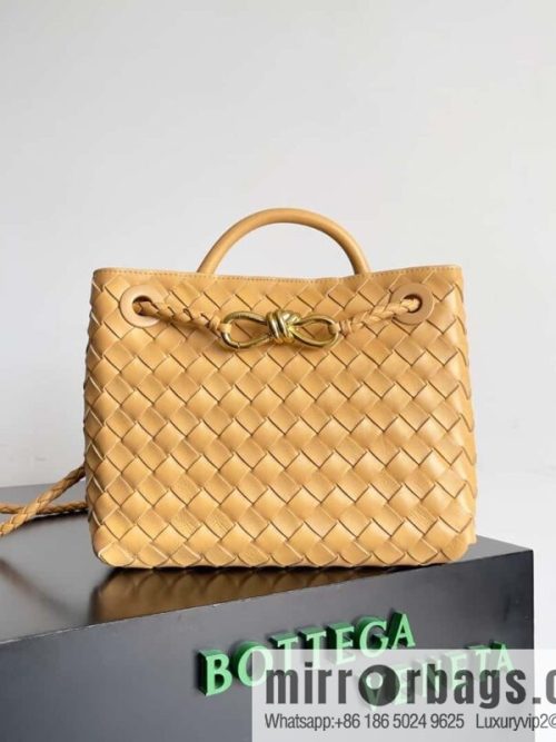 BV\'s 2023 new Andiamond tote bag small model number: 743568 almond color.