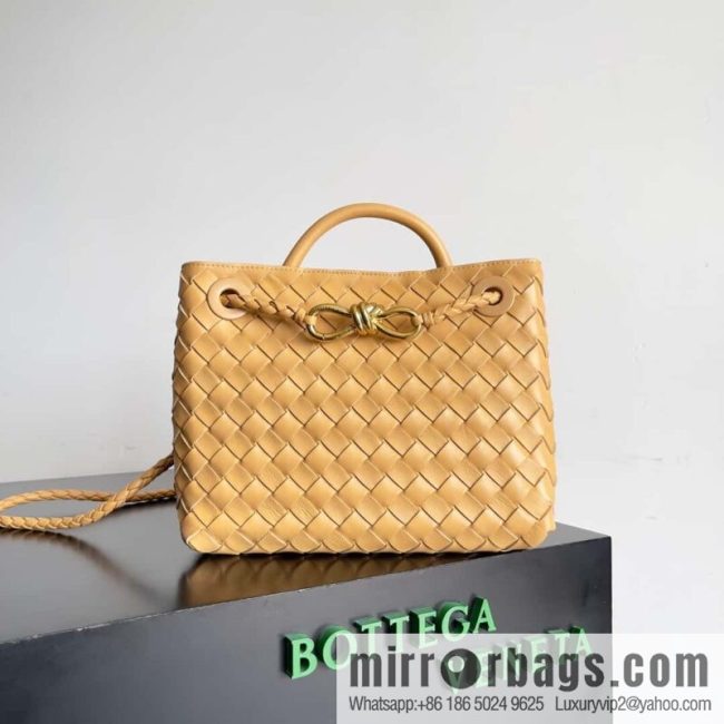 BV\'s 2023 new Andiamond tote bag small model number: 743568 almond color.