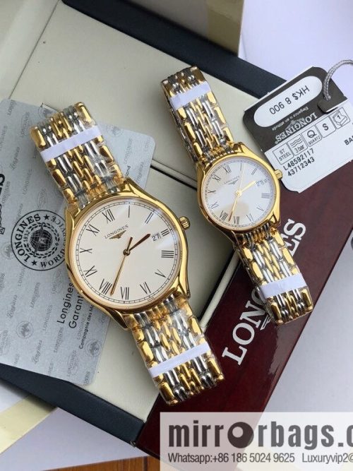 Longines Luya Series - Casual Fashion Couple Ladies Quartz Watch Men\'s 39mm, Women\'s 24mm