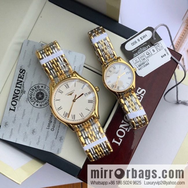 Longines Luya Series - Casual Fashion Couple Ladies Quartz Watch Men\'s 39mm, Women\'s 24mm