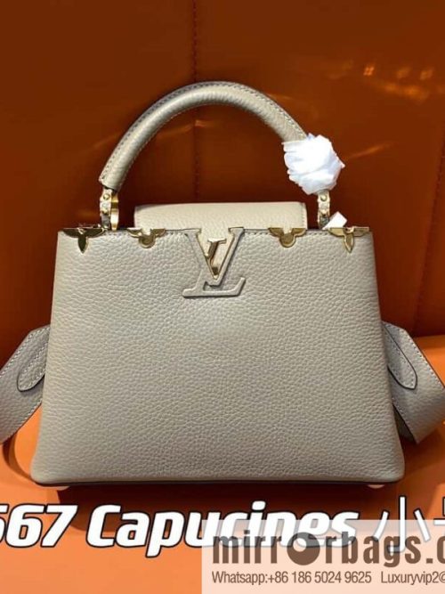 [Original order boutique] M24567 khaki flower crown, full leather cap that English series Capucines small handbag