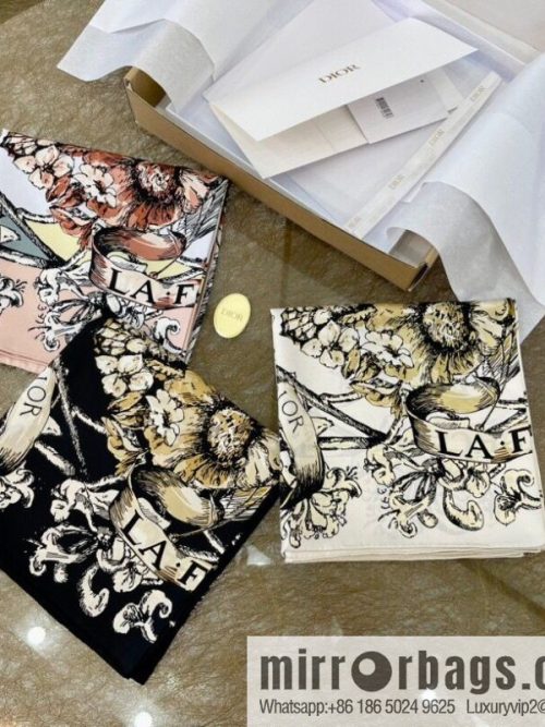 Dior \"La Falls LA FORCE\" 100% silk scarf