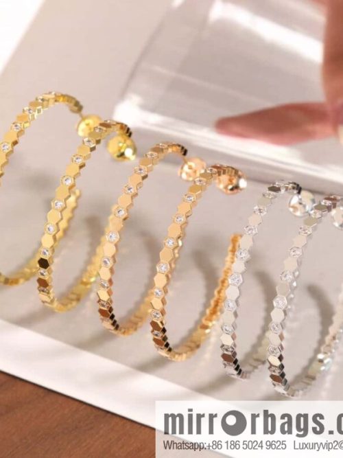 CHAUMET BEE MY LOVE Love Nest Series Large Honeycomb Earrings
