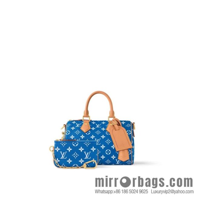 [Original order boutique] M24424 blue SPEEDY P9 BANDOULIZRE25 handbag