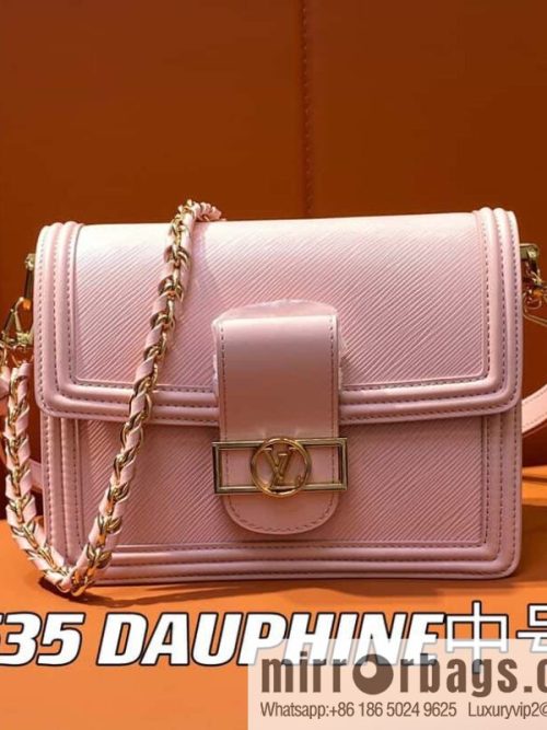[Original order boutique] M23635 pink epi Daphne series DAUPHINE medium handbag M23635 this Dauphine medium handbag