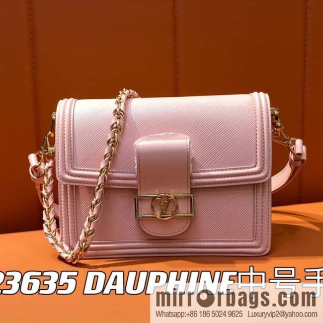 [Original order boutique] M23635 pink epi Daphne series DAUPHINE medium handbag M23635 this Dauphine medium handbag