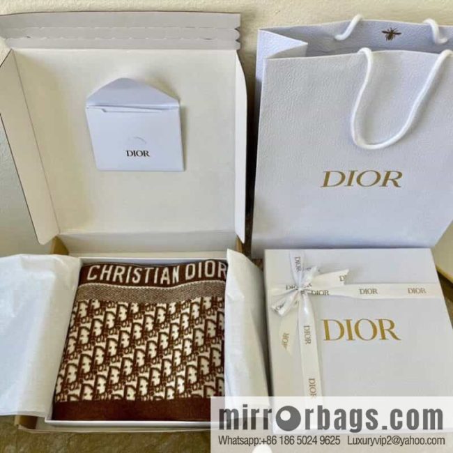 Dior Oblique printed wool-cashmere-blend scarf 91CDO313I171_C540 - Image 2