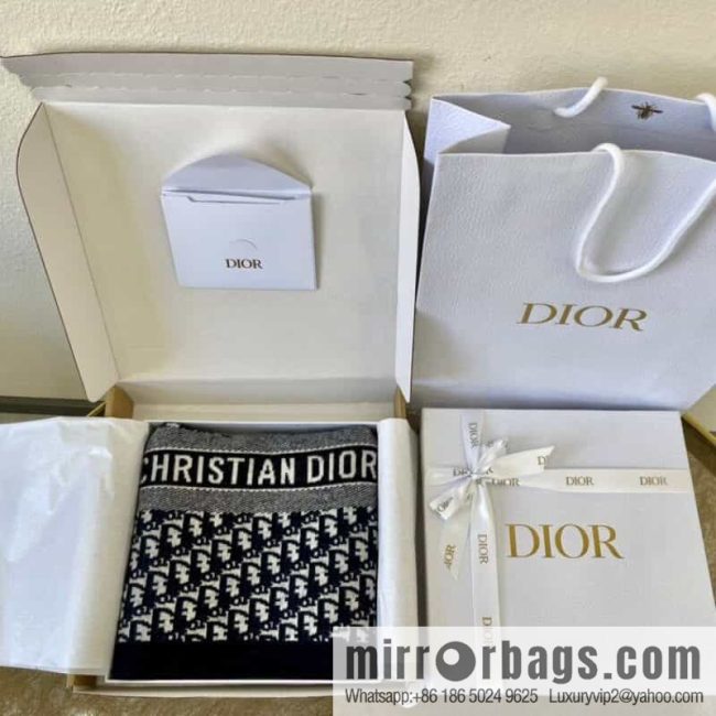 Dior Oblique printed wool-cashmere-blend scarf 91CDO313I171_C540 - Image 3