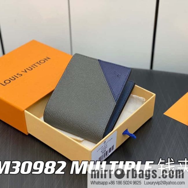 [Original order boutique] M30982 dark blue, full leather suit wallet series MULTIPLE wallet
