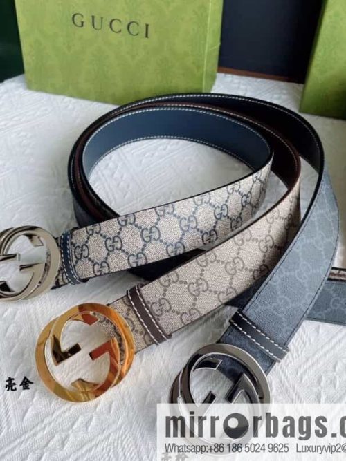 Gucci Gucci, exquisite polished double G buckle classic men\'s 3.8cm belt