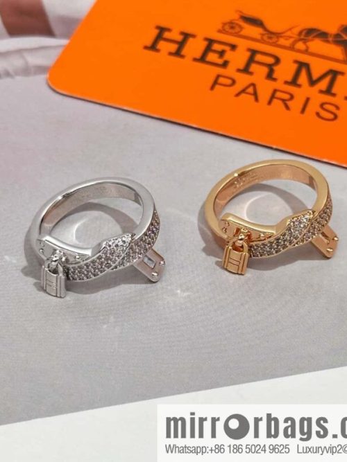 ❗️New ❗️ New ☑️ Hermès HERMES full diamond lock ring