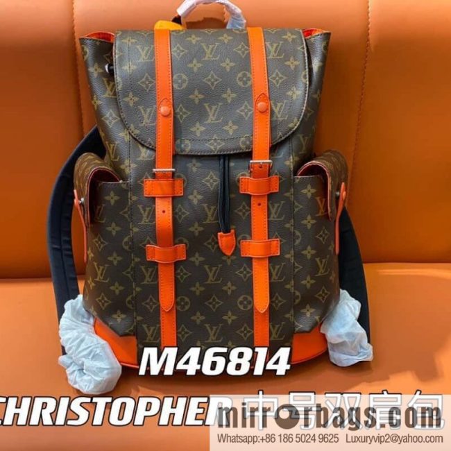 [Original order boutique] M46814 monogram orange backpack series CHRISTOPHER medium backpack