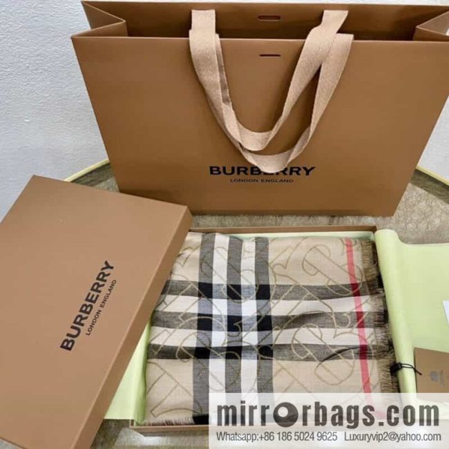 Burberry Burberry Metallic Logo Plaid Scarf - Image 2