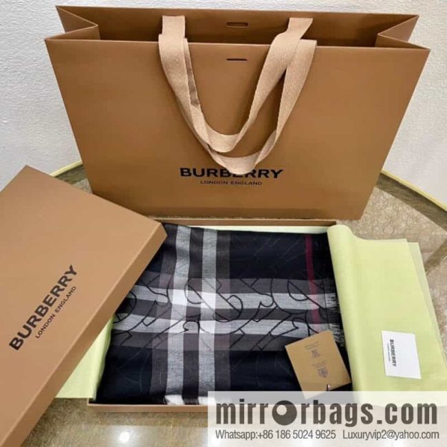 Burberry Burberry Metallic Logo Plaid Scarf - Image 3