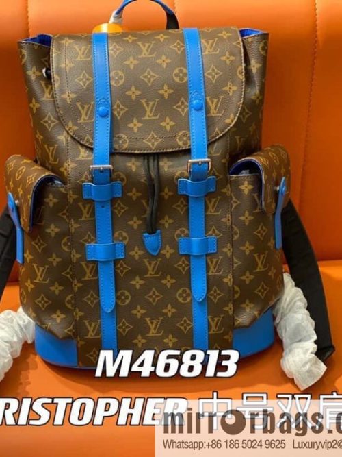 [Original single boutique] M46813 monogram blue backpack series CHRISTOPHER medium backpack