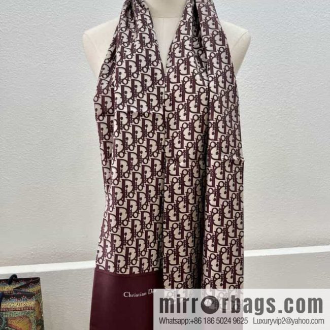 Dior 100% silk MITZAH \"TOILE OBLIQUE\" twill silk towel - Image 2