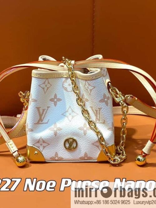 [Original order boutique] M83227 white flower mini tote bag siu mai bag Noe Purse Nano handbag M82885 83227 white flower