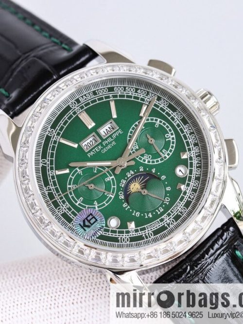 V3. Exclusive new version (gun-colored studs) Patek. Philippe super complex function chronograph series watch