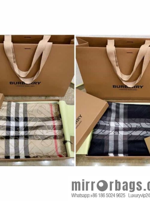 Burberry Burberry Metallic Logo Plaid Scarf