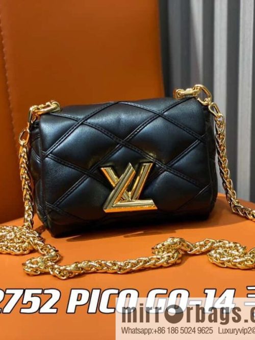 [Original order boutique] M82752 black M23526 full leather chain bag series PICO GO-14 handbag