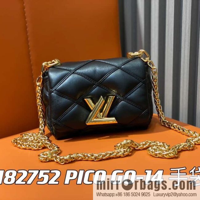 [Original order boutique] M82752 black M23526 full leather chain bag series PICO GO-14 handbag