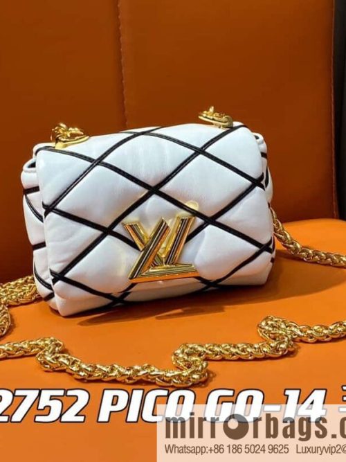 [Original order boutique] M82752 white M23526 M23762 full leather chain bag series PICO GO-14 handbag