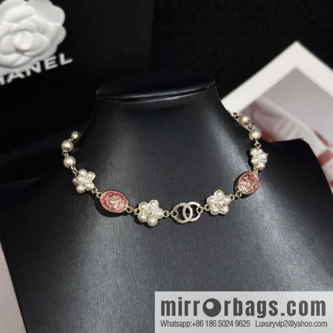 ❗️New ❗️ Chanel necklace ☀️ new ☑️ Chanel double c camellia pearl necklace ☀️