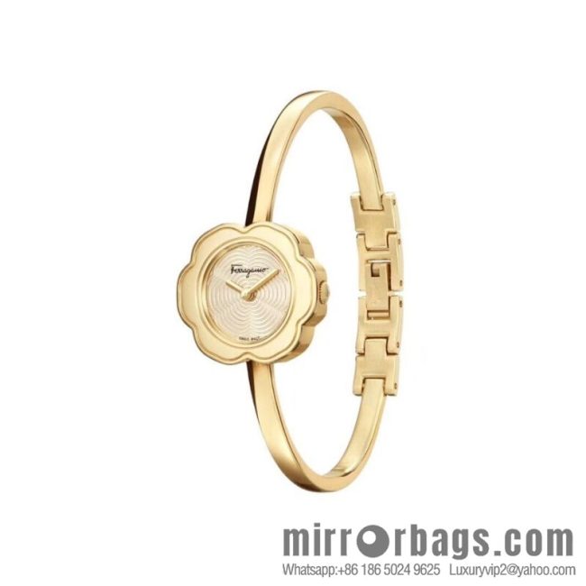 🎉🎉New counters are updated simultaneously! Ferragamo Salvatore Ladies Watch Flower Shape 26mm Sapphire Glass Swiss Quartz Movement - Image 6
