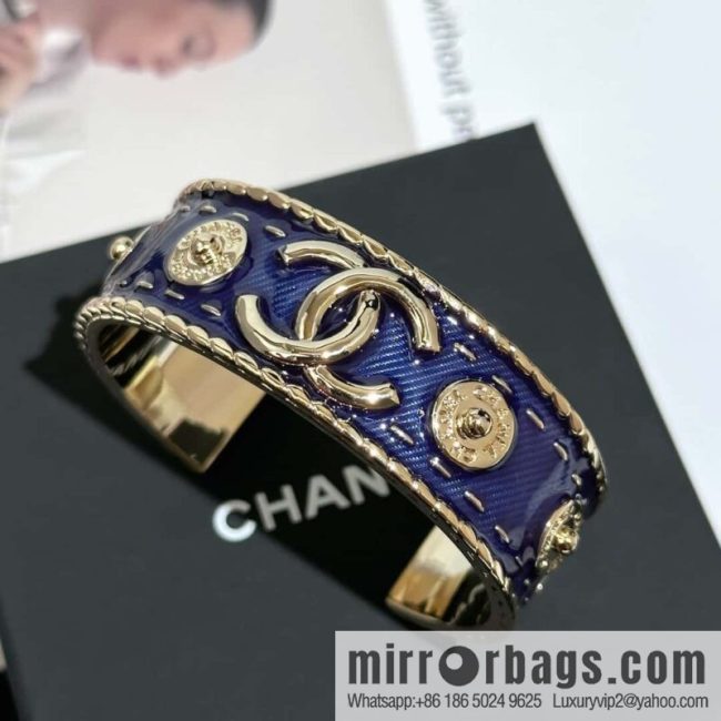 ❗️New ❗️ Chanel bracelet bracelet ☀️ new ☑️ Chanel double c denim open bracelet bracelet ☀️