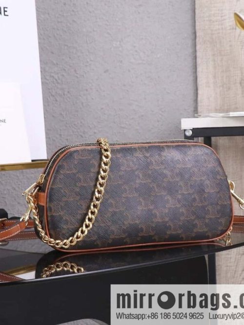 [Premium quality, all-steel hardware] CELINE23 new | MULTI logo printed cow leather (fabric) handbag number: 114122