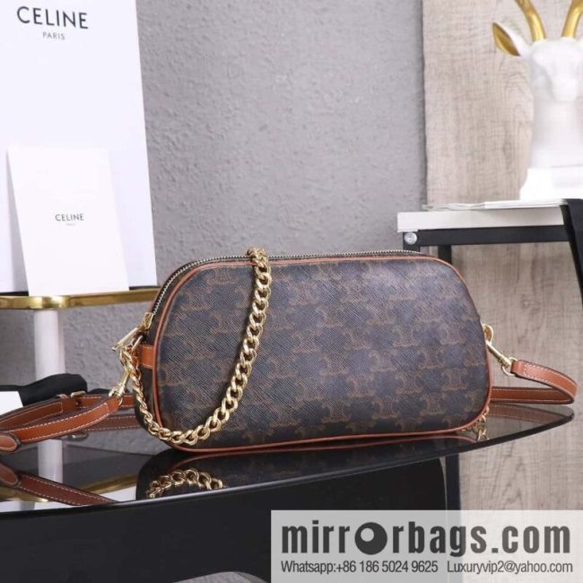 [Premium quality, all-steel hardware] CELINE23 new | MULTI logo printed cow leather (fabric) handbag number: 114122