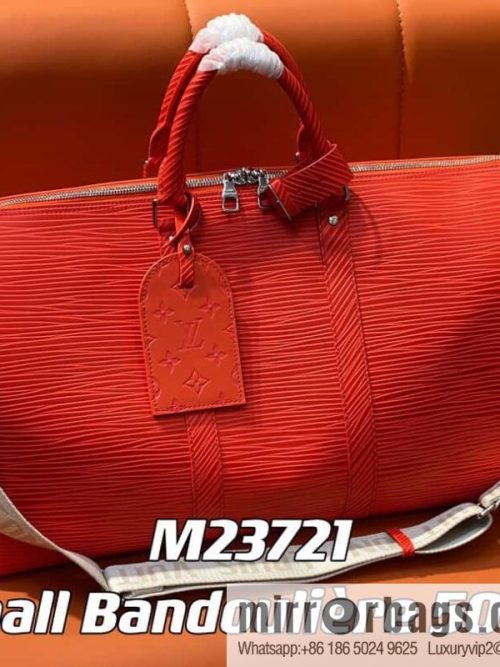 [Original order boutique] M23721 red epi full leather travel bag series, this Keepall Bandoulière 50 handbag