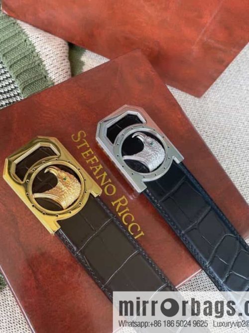 Stefano. Ricci Stephen, stainless steel hand-carved craft eagle head belt 3.8cm