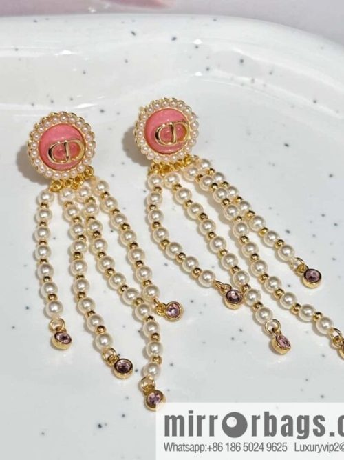 New ☑️ DIOR Dior tassel pearl stud earrings