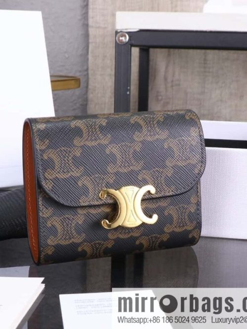 [Premium quality, all-steel hardware] CE tri-fold wallet 🅰️🅰️ simple monogram tri-fold wallet model number: 100782