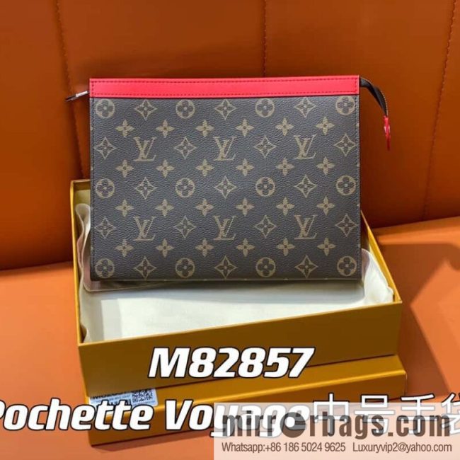 [Original single boutique] M61692 monogram red M82857 clutch bag series Pochette Voyage medium handbag