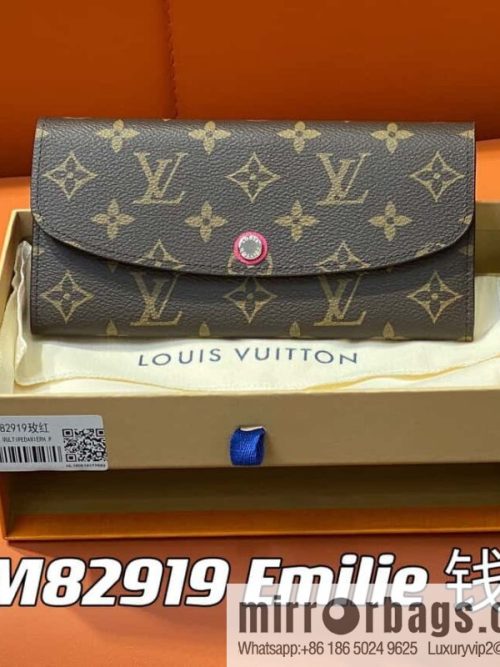 [Original single boutique] M82919 monogram rose red, flip wallet series Emilie wallet m82919 m82920