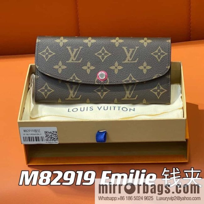 [Original single boutique] M82919 monogram rose red, flip wallet series Emilie wallet m82919 m82920
