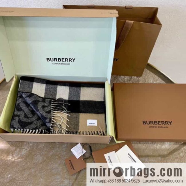 Burberry Jacquard Worsted Cashmere Scarf - Image 2