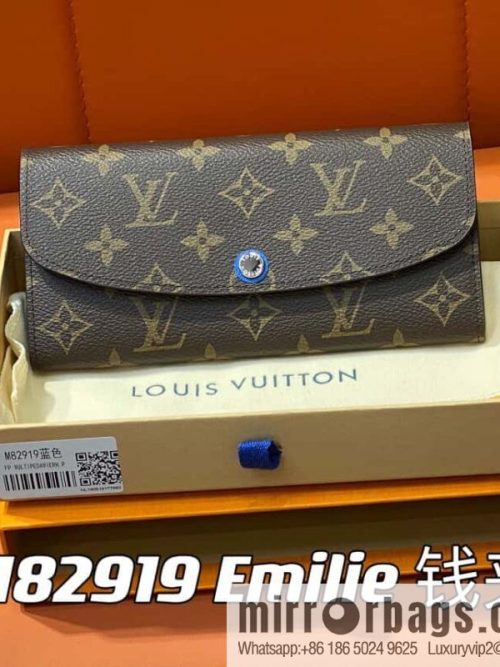[Original single boutique] M82919 monogram blue, flip wallet series Emilie wallet m82919 m82920