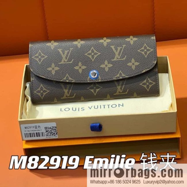 [Original single boutique] M82919 monogram blue, flip wallet series Emilie wallet m82919 m82920