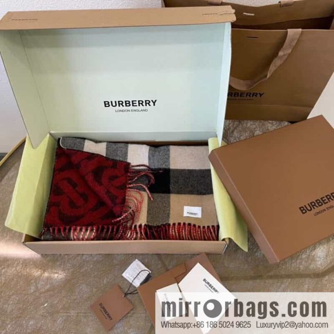 Burberry Jacquard Worsted Cashmere Scarf - Image 4